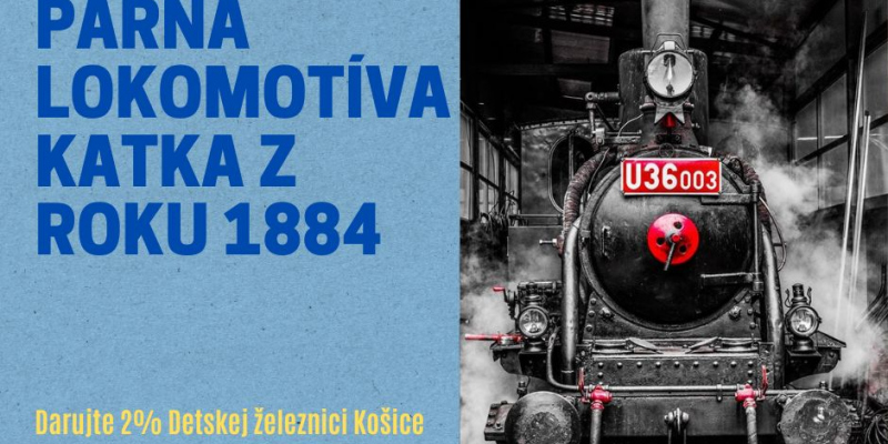 Venujte 2% alebo až 3% Detskej železnici Košice