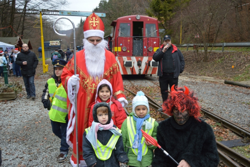 Mikuláš na detskej železnici Mikuláš na detskej železnici