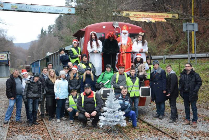 Mikuláš na detskej železnici Mikuláš na detskej železnici
