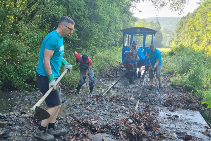  Zaplavená trať detskej železnice
