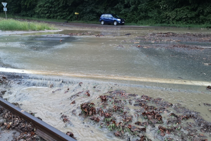  Zaplavená trať detskej železnice