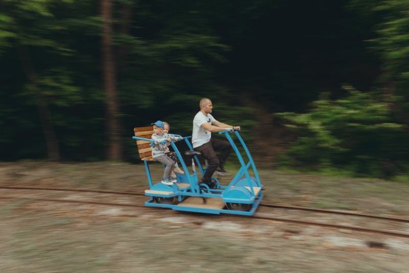 Drezinový oval - výstavba Drezinový oval - výstavba