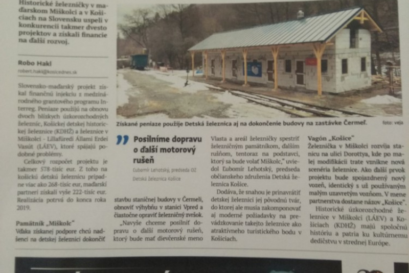 RailGate / Železničky v Miškolci a Košiciach spoločne uspeli v konkurencii takmer 200 projektov - foto RailGate / Železničky v Miškolci a Košiciach spoločne uspeli v konkurencii takmer 200 projektov - foto