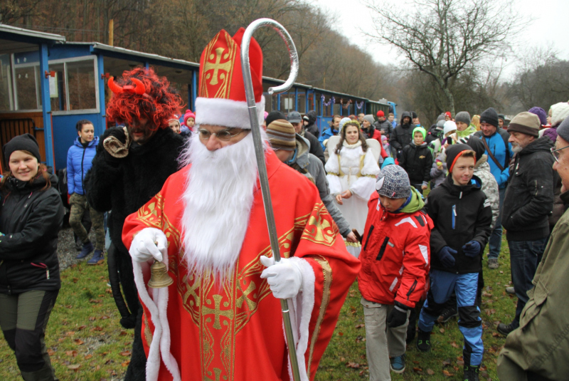 Mikuláš na detskej železnici