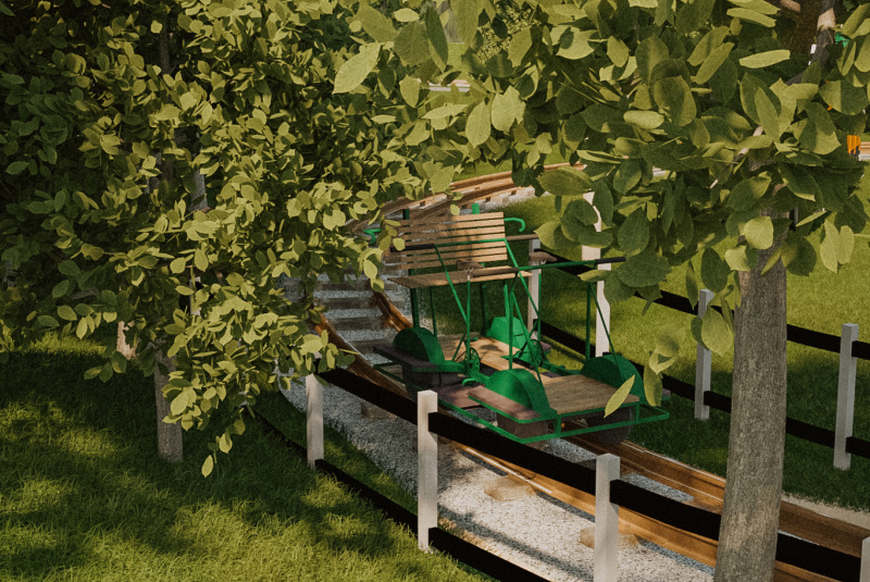 DREZINOVÝ OVÁL - vizualizácia DREZINOVÝ OVÁL - vizualizácia