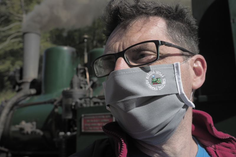 Otvorenie sezóny - symbolický prázdny vlak počas korony Otvorenie sezóny - symbolický prázdny vlak počas korony