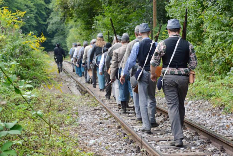 SEVER proti JUHU, rekonštrukcia slávnej bitky na detskej železni SEVER proti JUHU, rekonštrukcia slávnej bitky na detskej železni
