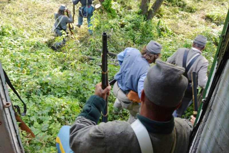 SEVER proti JUHU, rekonštrukcia slávnej bitky na detskej železni SEVER proti JUHU, rekonštrukcia slávnej bitky na detskej železni