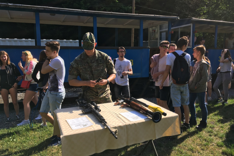 Vojaci na Detskej železnici Vojaci na Detskej železnici