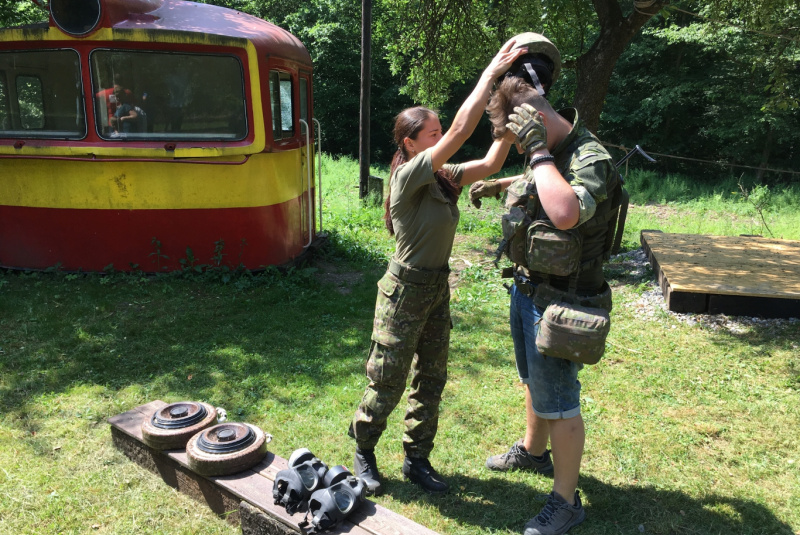Vojaci na Detskej železnici Vojaci na Detskej železnici