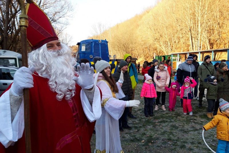 Mikulášska jazda na detskej železnici 