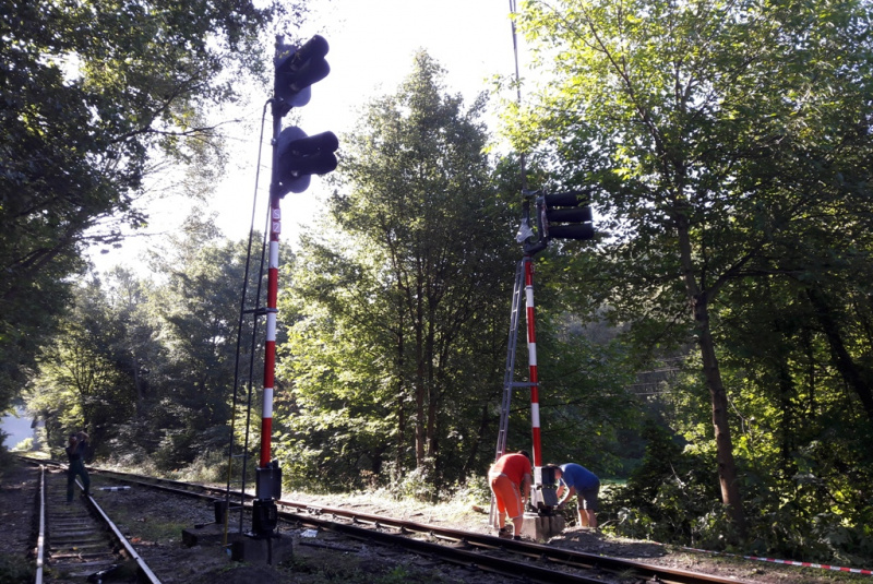 Odchodové návestidlá na Alpinke Odchodové návestidlá na Alpinke