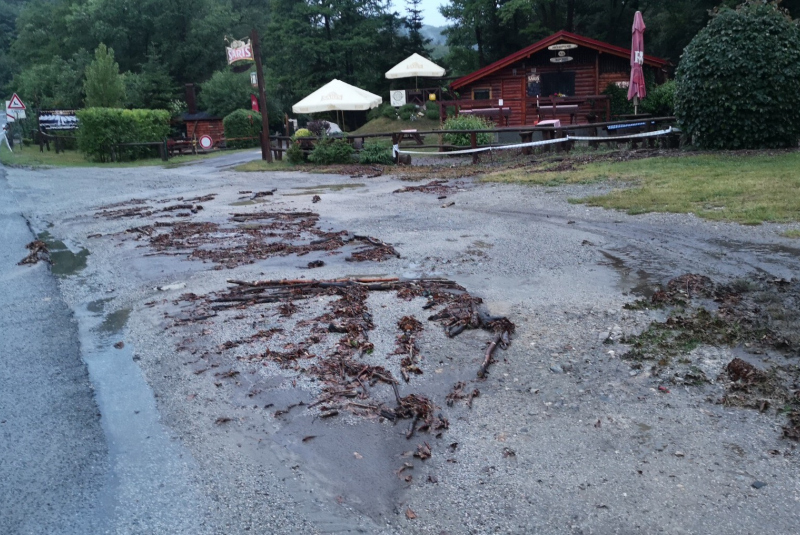 Zaplavená trať detskej železnice