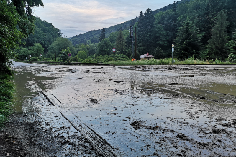 Zaplavená trať detskej železnice