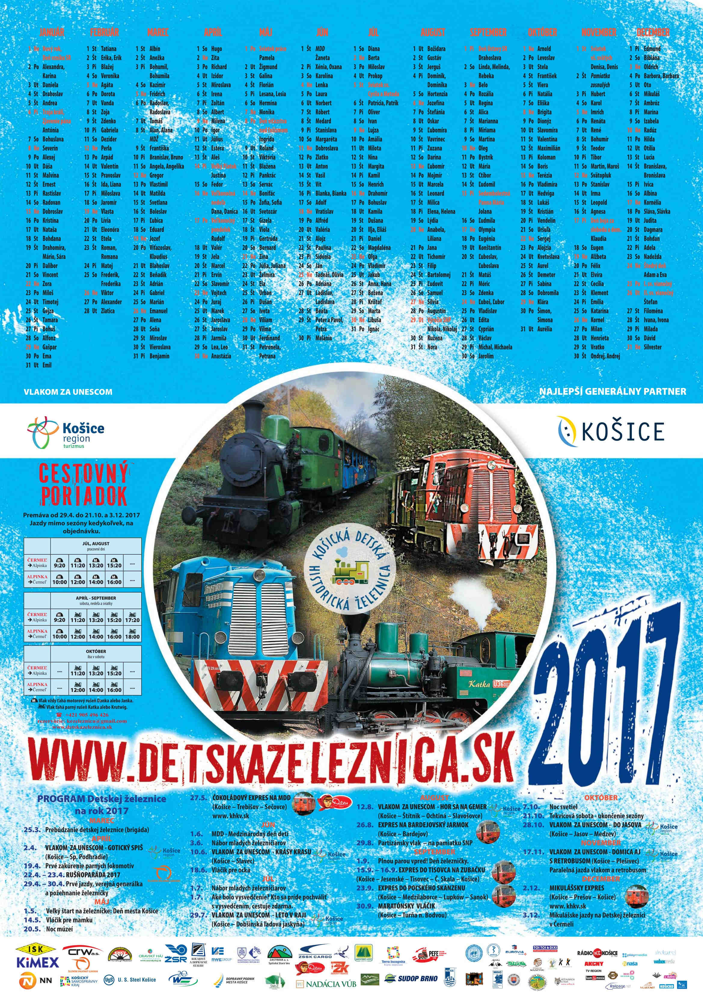 Program podujatí 2017