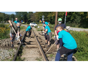 Hutníci na detskej železnici