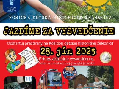 JAZDÍME ZA VYSVEDČENIE