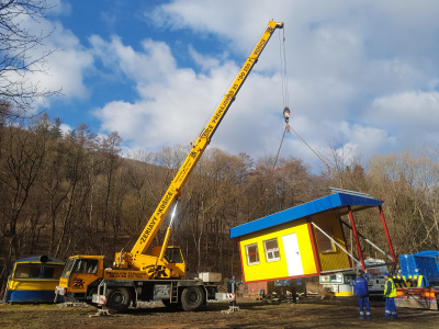 Nová staničná budova na Alpinke