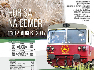VYPREDANÉ! Vlakom za UNESCOM - Hor sa na Gemer 12.8.