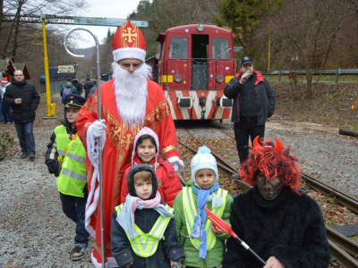 Zdravý Mikuláš na Košickej Detskej historickej železnici
